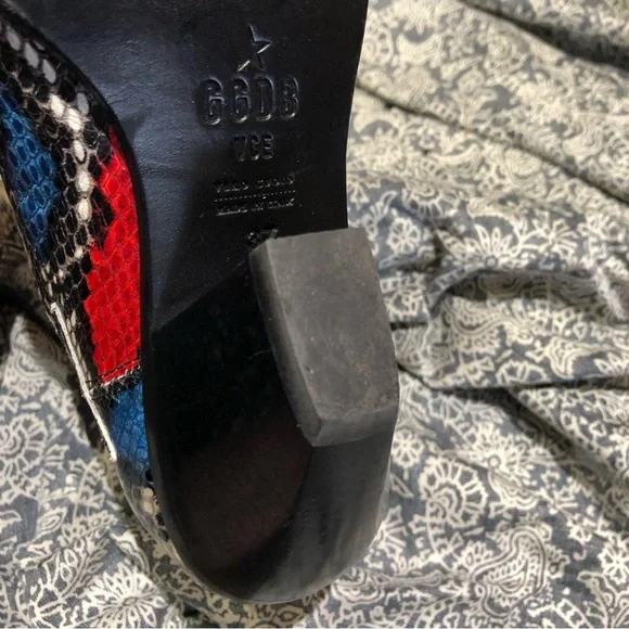 Golden Goose boots Sunset leather ankle snake skin bootie 37 6 6.5 - Picture 9 of 13
